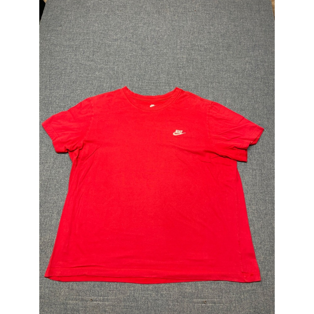 Nike The Nike Tee Mens XXL Red Short Sleeve Futura Logo Crew Neck T-Shirt